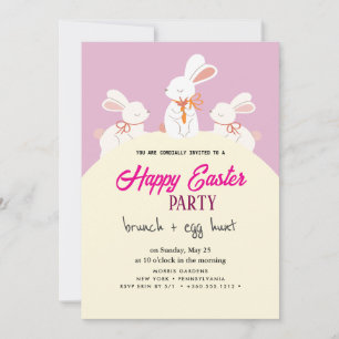 Happy Easter Brunch en Egg Hunt Uitnodiging