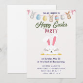 Happy Easter Brunch en Egg Hunt Uitnodiging (Voorkant / Achterkant)