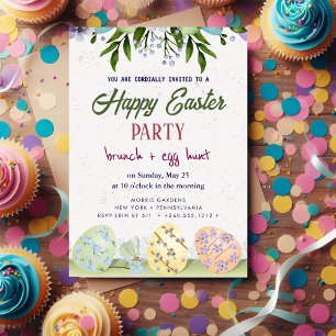 Happy Easter Brunch en Egg Hunt Uitnodiging