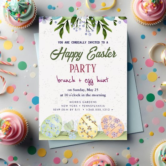 Happy Easter Brunch en Egg Hunt Uitnodiging