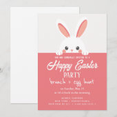 Happy Easter Brunch en Egg Hunt Uitnodiging (Voorkant / Achterkant)