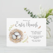 Happy Easter Brunch Waterverf Kaart (Staand voorkant)