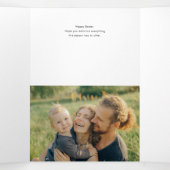 Happy Easter Brusch Script Multi Photo Drieluik Wenskaart (Binnenkant midden)