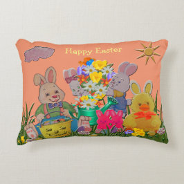 Happy Easter Buddies Decoratief Kussen