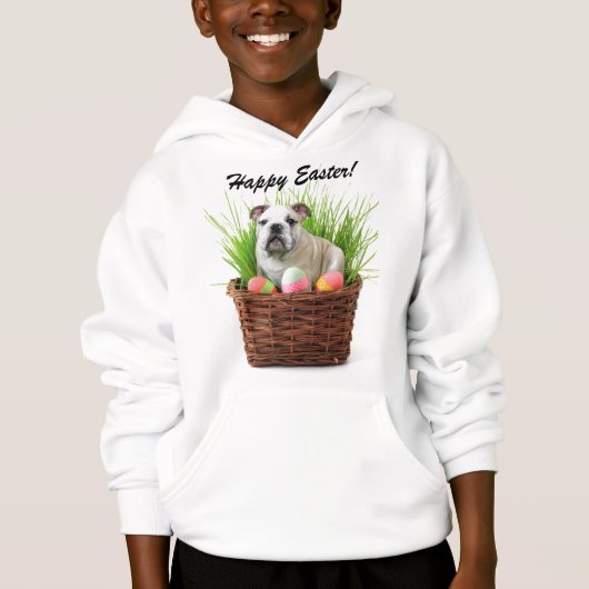 Happy Easter buldog Kinder Geboste Sweatshirt (Voorkant)