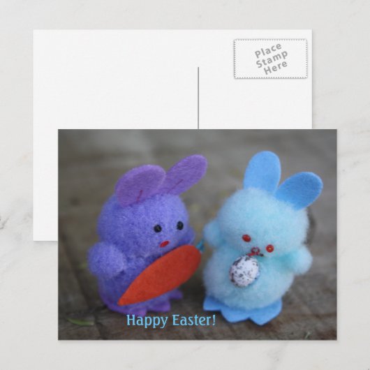 Happy Easter Bunnies Briefkaart (Voorkant / Achterkant)