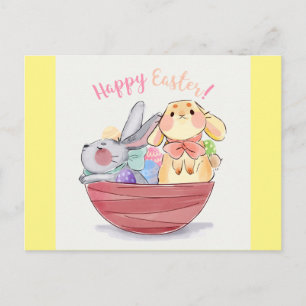 Happy Easter Bunnies Briefkaart