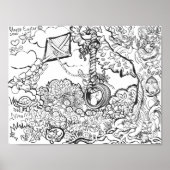 Happy Easter Bunnies Egg Hunt Art Print (Voorkant)