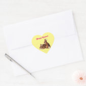 Happy Easter Bunnies Hart Sticker (Envelop)