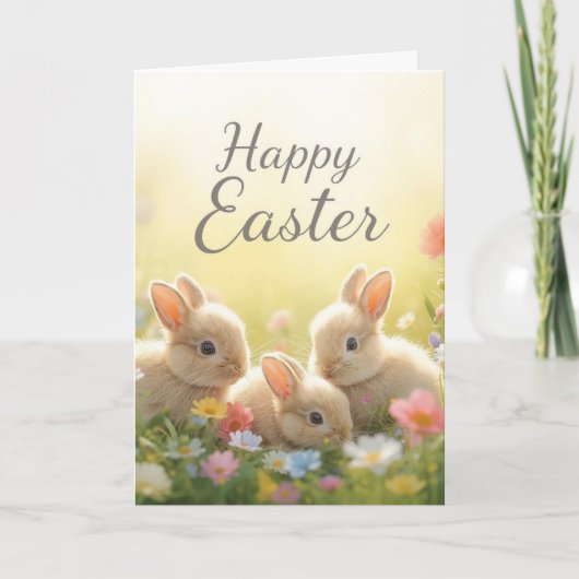 Happy easter bunnies kaart (Voorkant)