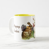 Happy Easter Bunnies Koffie Mok (Voorkant links)