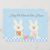 Happy Easter Bunnies Luncheon Uitnodiging (Voorkant / Achterkant)
