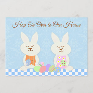Happy Easter Bunnies Luncheon Uitnodiging