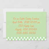 Happy Easter Bunnies Luncheon Uitnodiging (Achterkant)