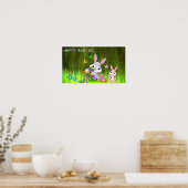 Happy Easter Bunnies Poster (Keuken)