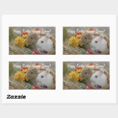 Happy Easter Bunnies Rechthoekige Sticker (Vel)