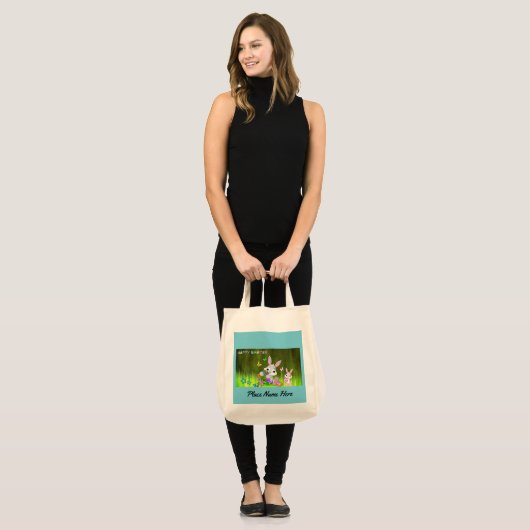 Happy Easter Bunnies Tote Bag (Voorkant (model))