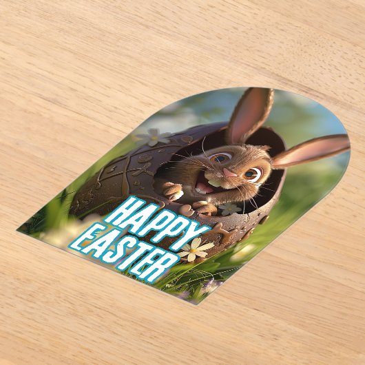 Happy Easter Bunny Acryl Uitnodigingen (Laagn)