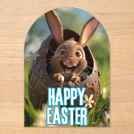 Happy Easter Bunny Acryl Uitnodigingen