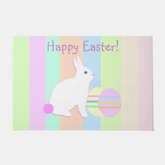 Happy Easter Bunny and Eggs Deurmat (Voorkant)