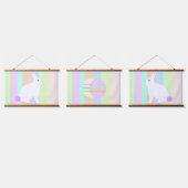 Happy Easter Bunny and Eggs  Hangend Wandkleed (Driedubbel)