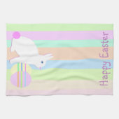 Happy Easter Bunny and Eggs Theedoek (Horizontaal)