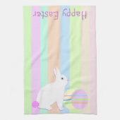 Happy Easter Bunny and Eggs Theedoek (Verticaal)