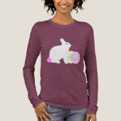 Happy Easter Bunny and Eggs  Tri-Blend Shirt (Voorkant)