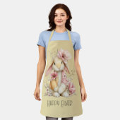 Happy Easter Bunny and Flowers Schort (Gedragen)