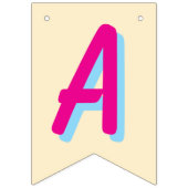 Happy Easter!! Bunny and Text  Vlaggetjes (Derde vlag)