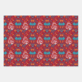 Happy Easter Bunny, Artsy Abstract Floral Inpakpapier Vel (Voorkant 2)