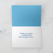 Happy Easter | Bunny Baby Chick met Willow-tak Feestdagen Kaart (Binnen)