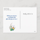 Happy Easter | Bunny Baby Chick met Willow-tak Feestdagenkaart (Achterkant)