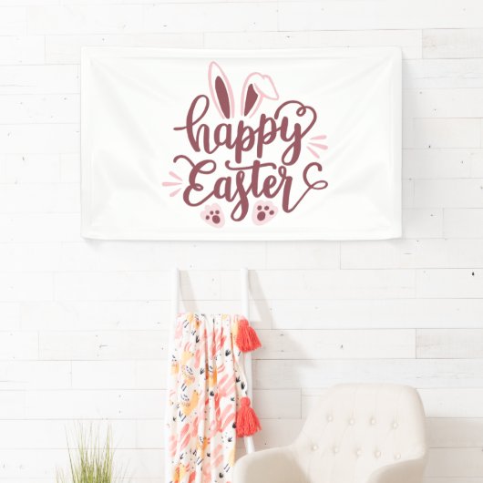 Happy Easter Bunny Banner – Schattigee lentevakant (Insitu)