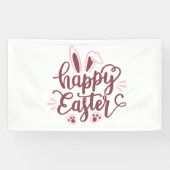 Happy Easter Bunny Banner – Schattigee lentevakant (Horizontaal)