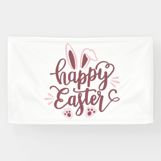 Happy Easter Bunny Banner – Schattigee lentevakant (Horizontaal)