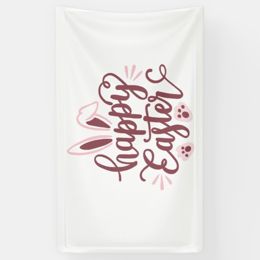 Happy Easter Bunny Banner – Schattigee lentevakant (Verticaal)