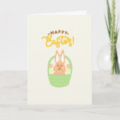 Happy Easter Bunny Basket Kaart (Voorkant)