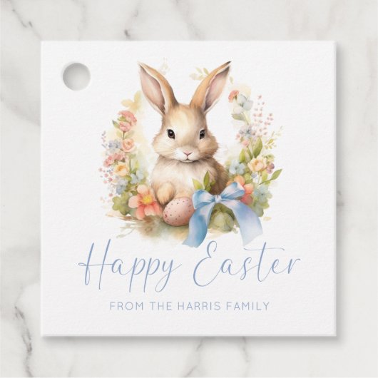 Happy Easter Bunny Bedankjes Labels (Voorkant)