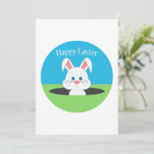 Happy Easter Bunny Bedankkaart (Staand voorkant)