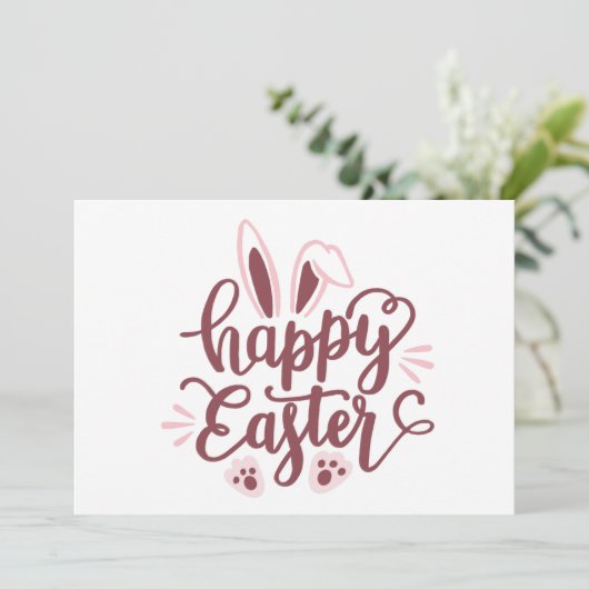 Happy Easter Bunny Bedankkaart (Staand voorkant)