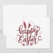 Happy Easter Bunny Bedankkaart (Voorkant / Achterkant)