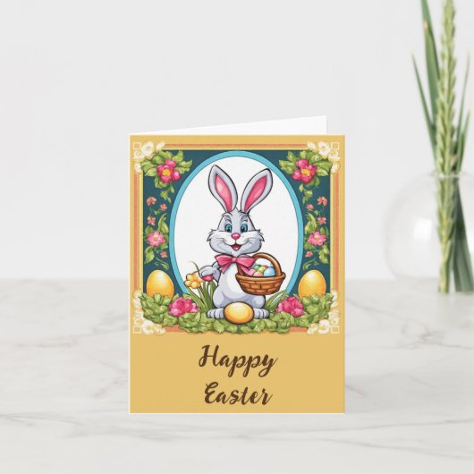 Happy Easter bunny Bedankkaart (Voorkant)