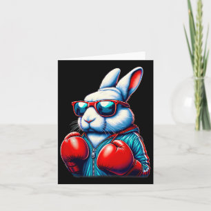 Happy Easter Bunny Boxing Rabbit Mannen Vrouwen Ki Kaart