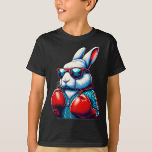 Happy Easter Bunny Boxing Rabbit Mannen Vrouwen Ki T-shirt