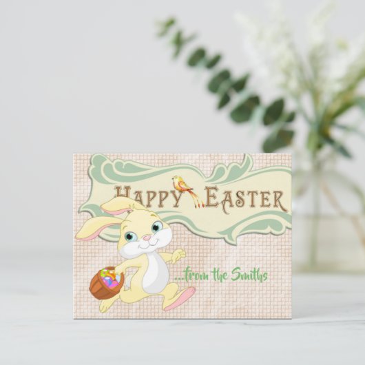 Happy Easter Bunny Briefkaart (Staand voorkant)