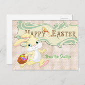 Happy Easter Bunny Briefkaart (Voorkant / Achterkant)