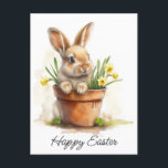 Happy Easter Bunny Briefkaart<br><div class="desc">Ik wens u heldere en vreugdevolle Pasen,  Paashaas ontwerp. Ontwerp door Ilze Lucero</div>