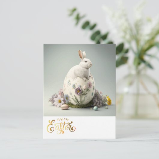Happy Easter Bunny Briefkaart (Staand voorkant)