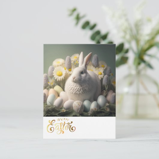 Happy Easter Bunny Briefkaart (Staand voorkant)